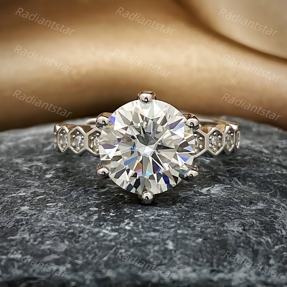 NEW Certified 3 ct. t.w. Moissanite Ring A